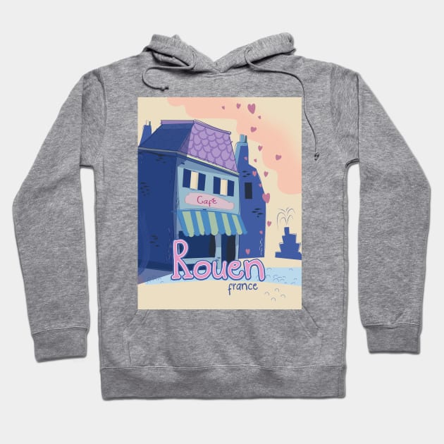 Rouen France Hoodie by nickemporium1